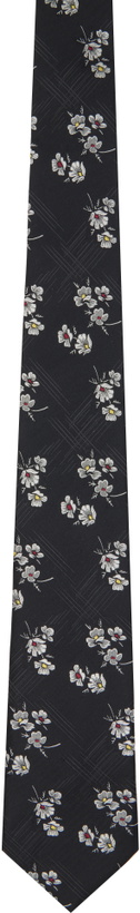 Photo: YOHJI YAMAMOTO Black Flower Plaid JQ Derby Tie
