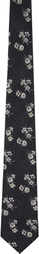 YOHJI YAMAMOTO Black Flower Plaid JQ Derby Tie