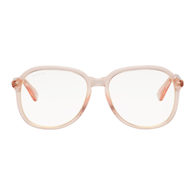 Gucci Orange Transparent Glasses