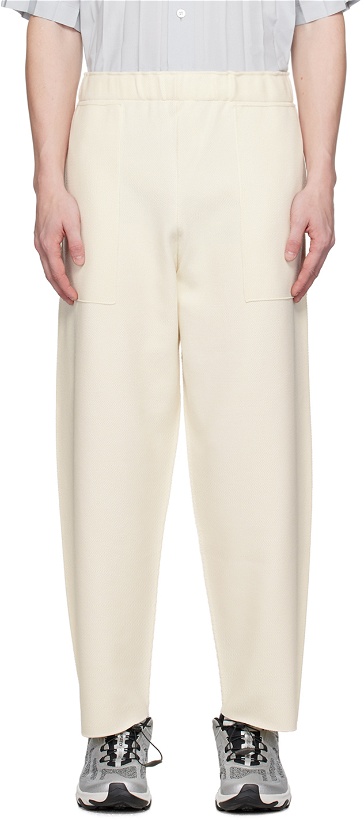 Photo: HOMME PLISSÉ ISSEY MIYAKE Off-White Inlaid Trousers