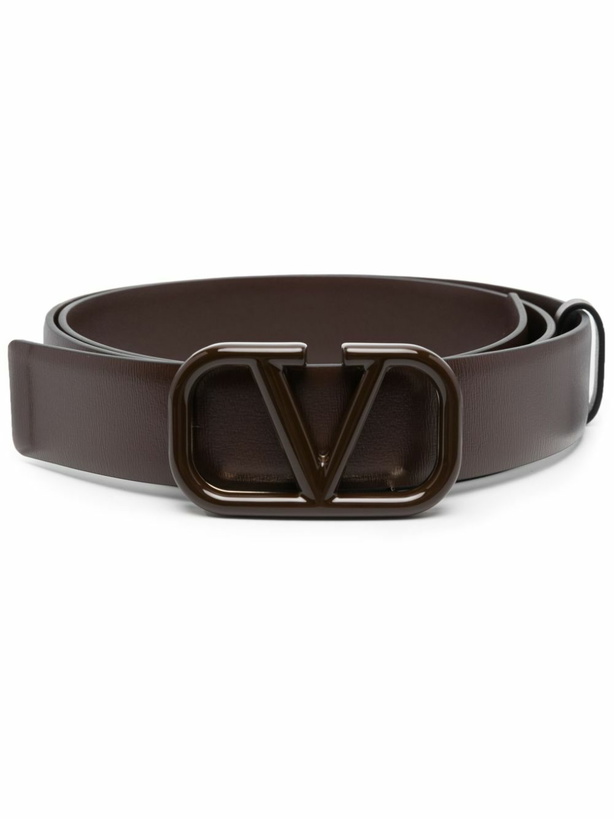 Photo: VALENTINO GARAVANI - Vlogo Signature Leather Belt