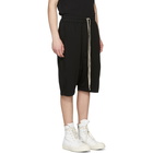 Rick Owens Drkshdw Black Drawstring Pods Shorts