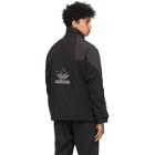 adidas Originals Black Polar Fleece Big Trefoil Half-Zip Track Jacket