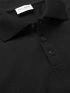 SAINT LAURENT - Logo-Embroidered Cotton-Piqué Polo Shirt - Black