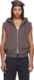 OUR LEGACY Brown Motor Vest Hoodie