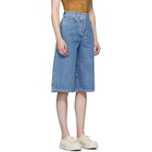 Sunnei Blue Denim Shorts