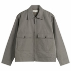 Universal Works Men's Linen Slub Weave S130 Jacket in Mid Grey