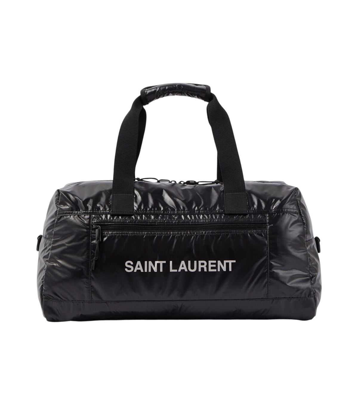 SAINT LAURENT - Croc-Effect Leather Wash Bag - Black Saint