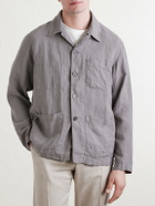 Hartford - Perry Linen and Cotton-Blend Woven Jacket - Gray