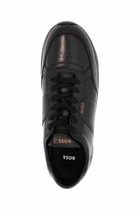 BOSS black leather minimalist sneakers with leather sole jace_runn_bu Black