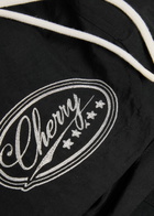 Cherry Los Angeles Five Star Logo-embroidered Nylon Swim Shorts Black