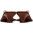 Versace Pink & Brown Sophie Rubber Thong Heeled Sandals