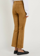 Arma Zaragoza Slim Bootcut Suede Trousers Light Brown