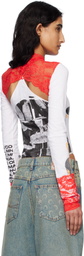 Marine Serre White Regenerated T-shirts & Lace Long Sleeve Bodysuit