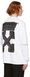 Off-White White Double Sleeve Jumbo Marker Long Sleeve T-Shirt