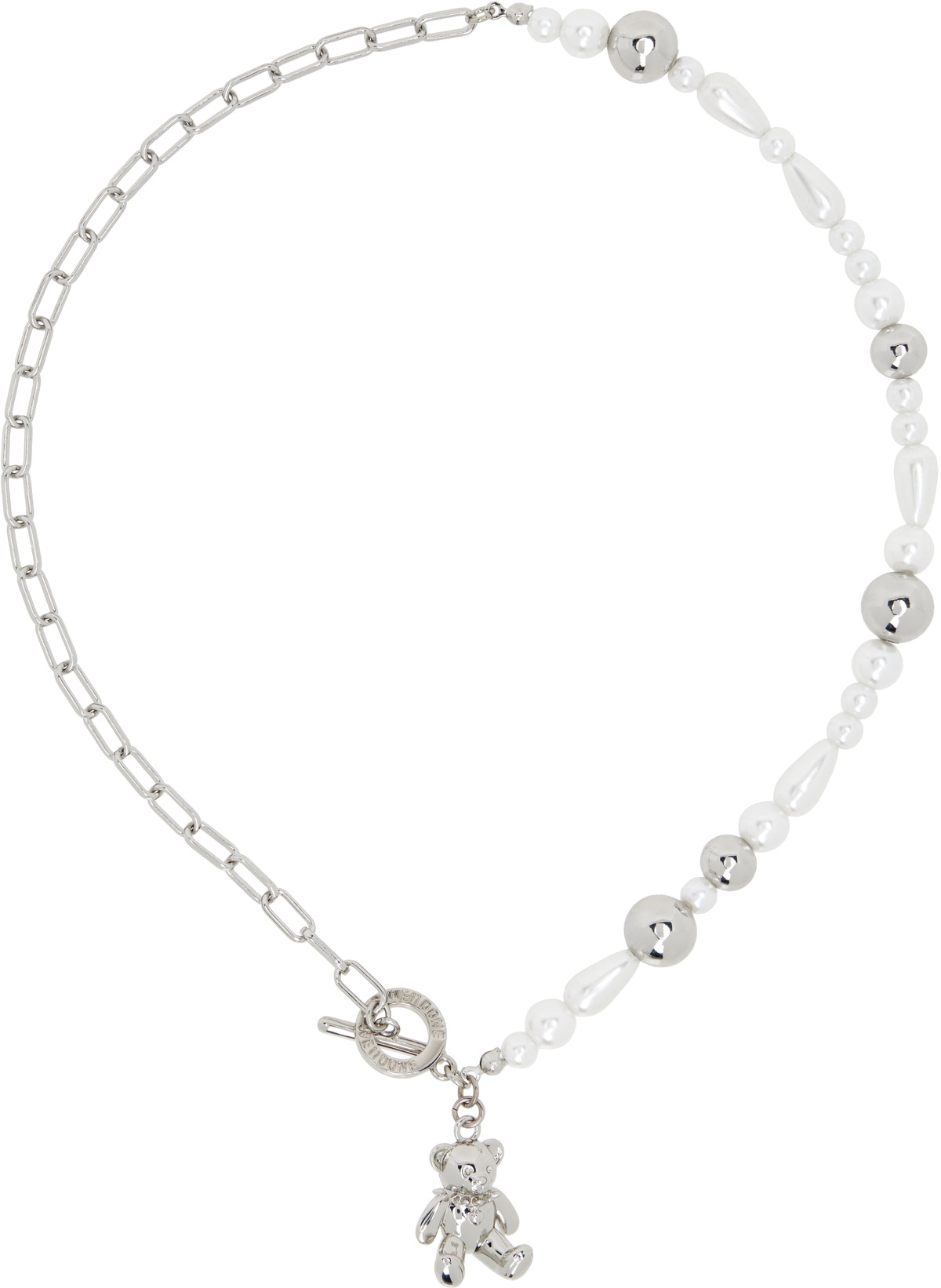 We11done Teddy Pearl Necklace