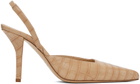 GIABORGHINI Beige Octavie Croc Heels