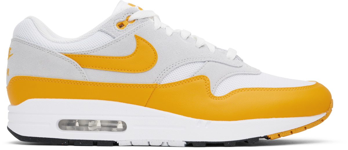 Nike White & Yellow Air Max 1 Essential Sneakers Nike