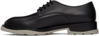 Alexander McQueen Black Slim Tread Lace-Up Derbys