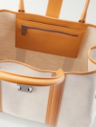Christian Louboutin - Nox Leather-Trimmed Linen Tote Bag