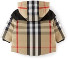Burberry Baby Beige Check Chrissy Down Jacket