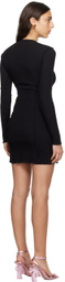 Palm Angels Black Rib Minidress