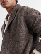 Altea - Shawl-Collar Wool and Cashmere-Blend Cardigan - Brown