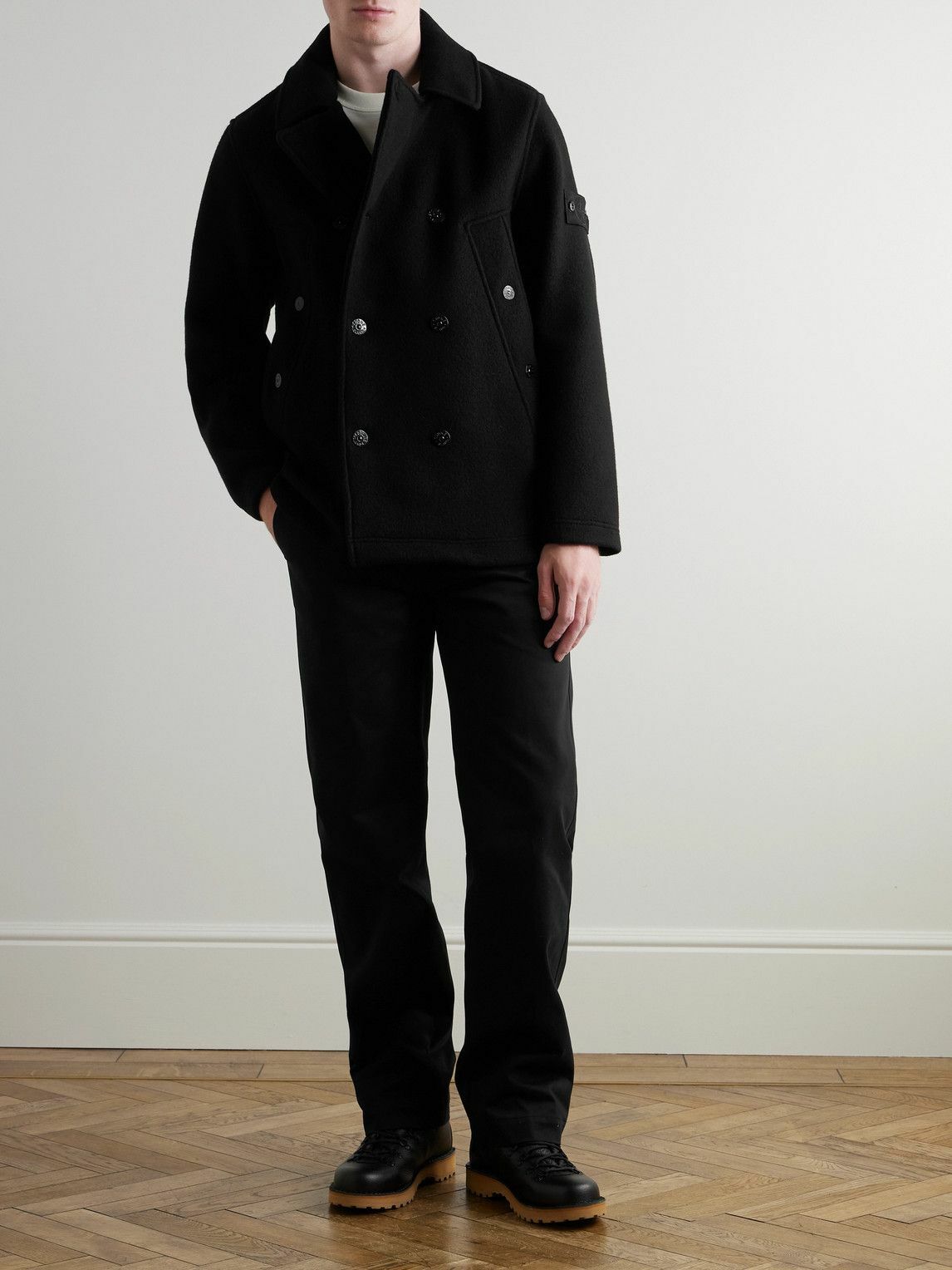 Stone Island - Ghost Wool Peacoat - Black Stone Island