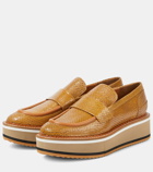 Clergerie Bahati croc-effect leather platform loafers