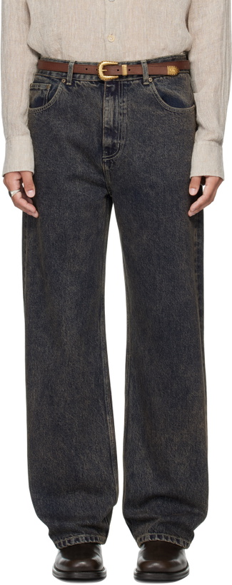Photo: MMIC Navy Rolling Acid Jeans