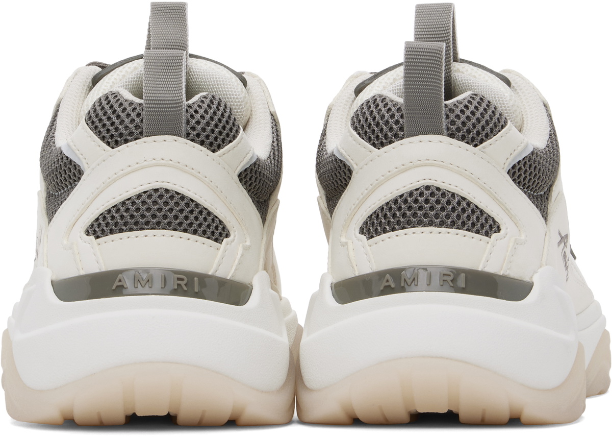 【関税込み】AMIRI ホワイト＆グレー Bone Runner スニーカー AMIRI White & Gray Bone Runner Sneakers Amiri