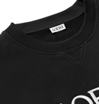 Loewe - Logo-Embroidered Loopback Cotton-Jersey Sweatshirt - Black