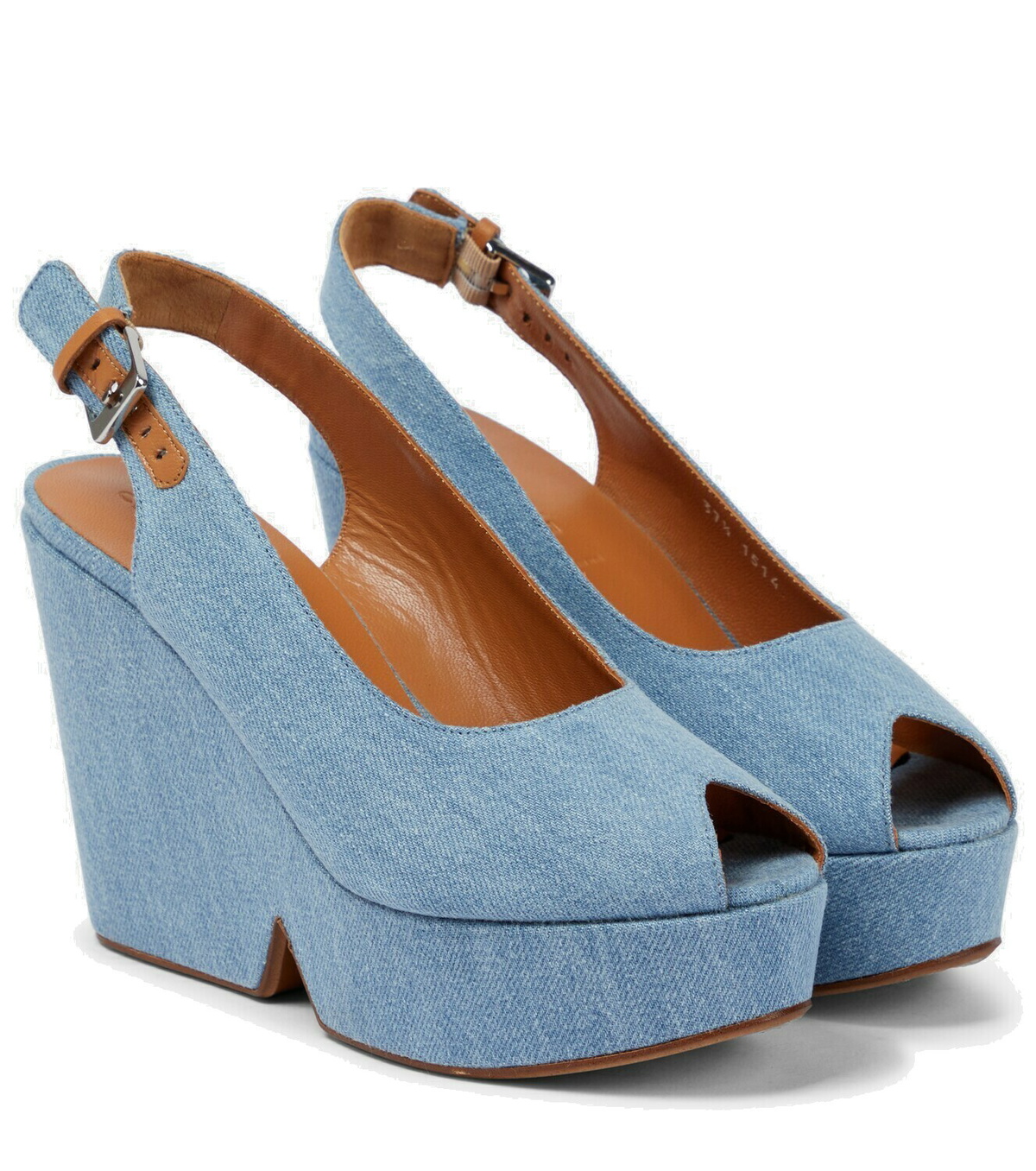Clergerie Dylan denim platform sandals Clergerie
