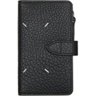Maison Margiela Black Four Stitches Zip Card Holder
