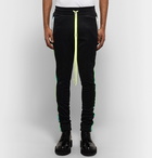 AMIRI - Skinny-Fit Webbing-Trimmed Tech-Jersey Sweatpants - Black