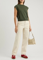 Crush Cashmere Lucca Cashmere Vest Khaki