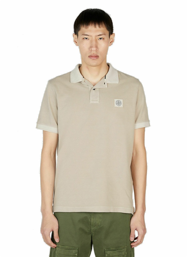 Photo: Stone Island - Compass Patch Polo Shirt in Grey