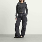 Ottolinger Women's Sutured Zip Hoodie in Black Wash