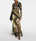 Pucci Vivara-printed satin jersey maxi dress
