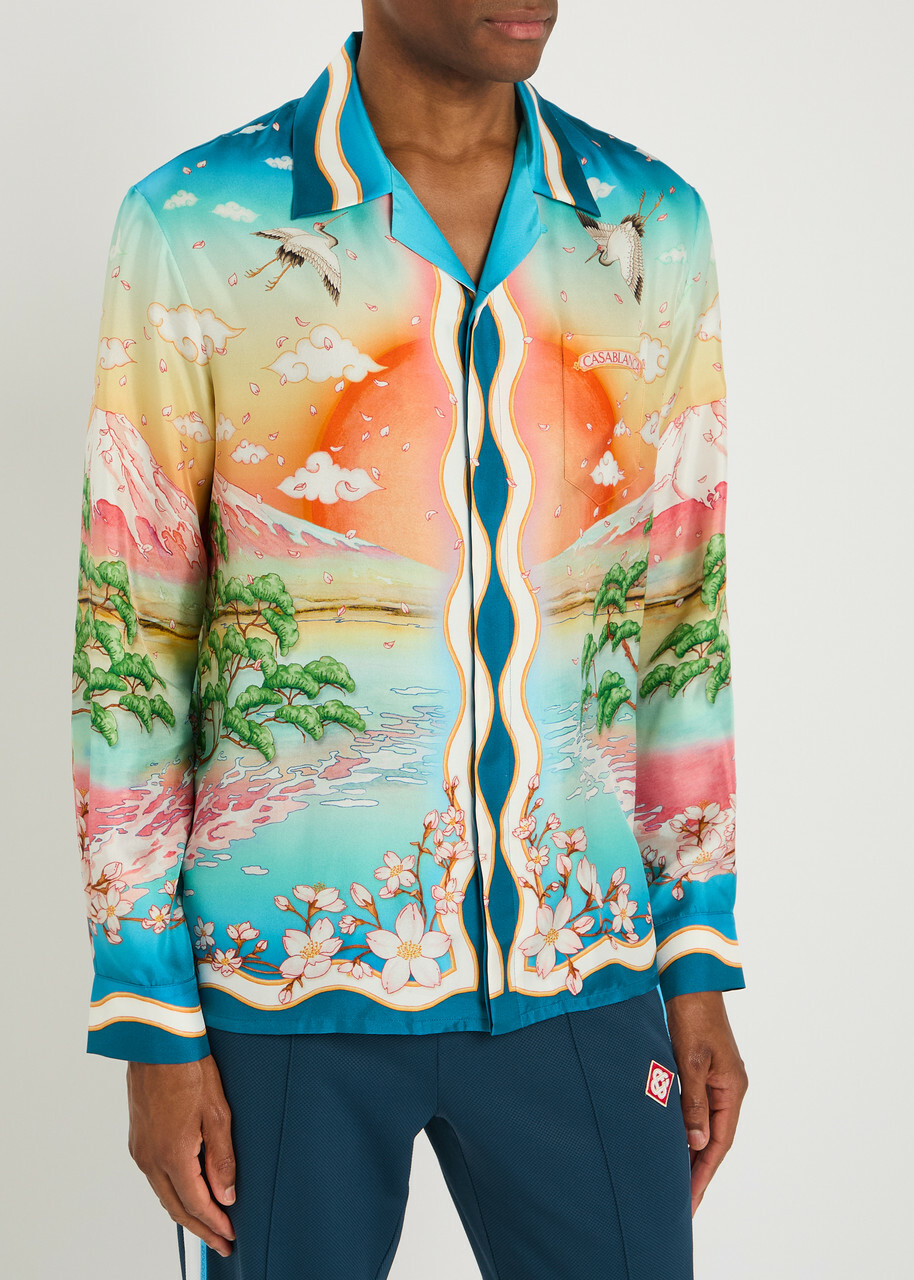 Casablanca Printed Silk-twill Shirt Multicoloured 1 Casablanca