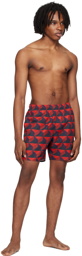 Lacoste Red Robert George Print Swim Shorts