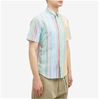 Polo Ralph Lauren Men's Stripe Short Sleeve Shirt in Green/Yellow Multi