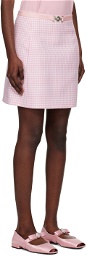 Versace Pink Contrasto Miniskirt