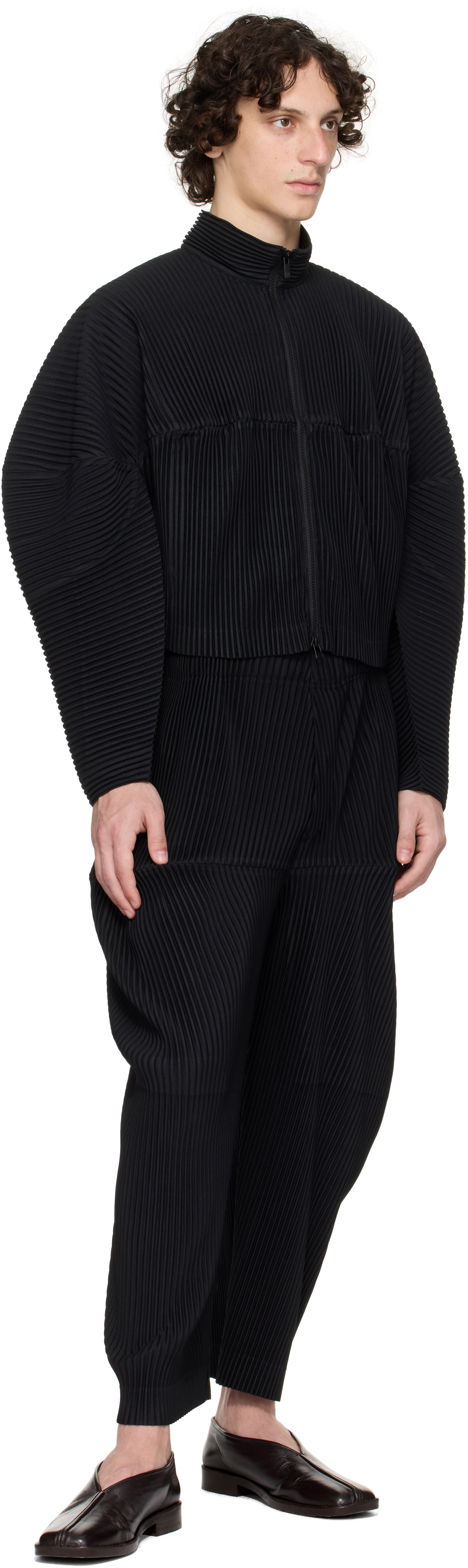 HOMME PLISSÉ ISSEY MIYAKE Black Kinetic Sculpture Jacket