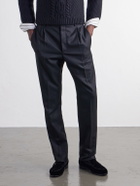 SAINT LAURENT - Le Loafer Velvet Loafers - Black