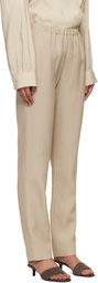 Loulou de Saison Beige Scot Straight Leg Trousers