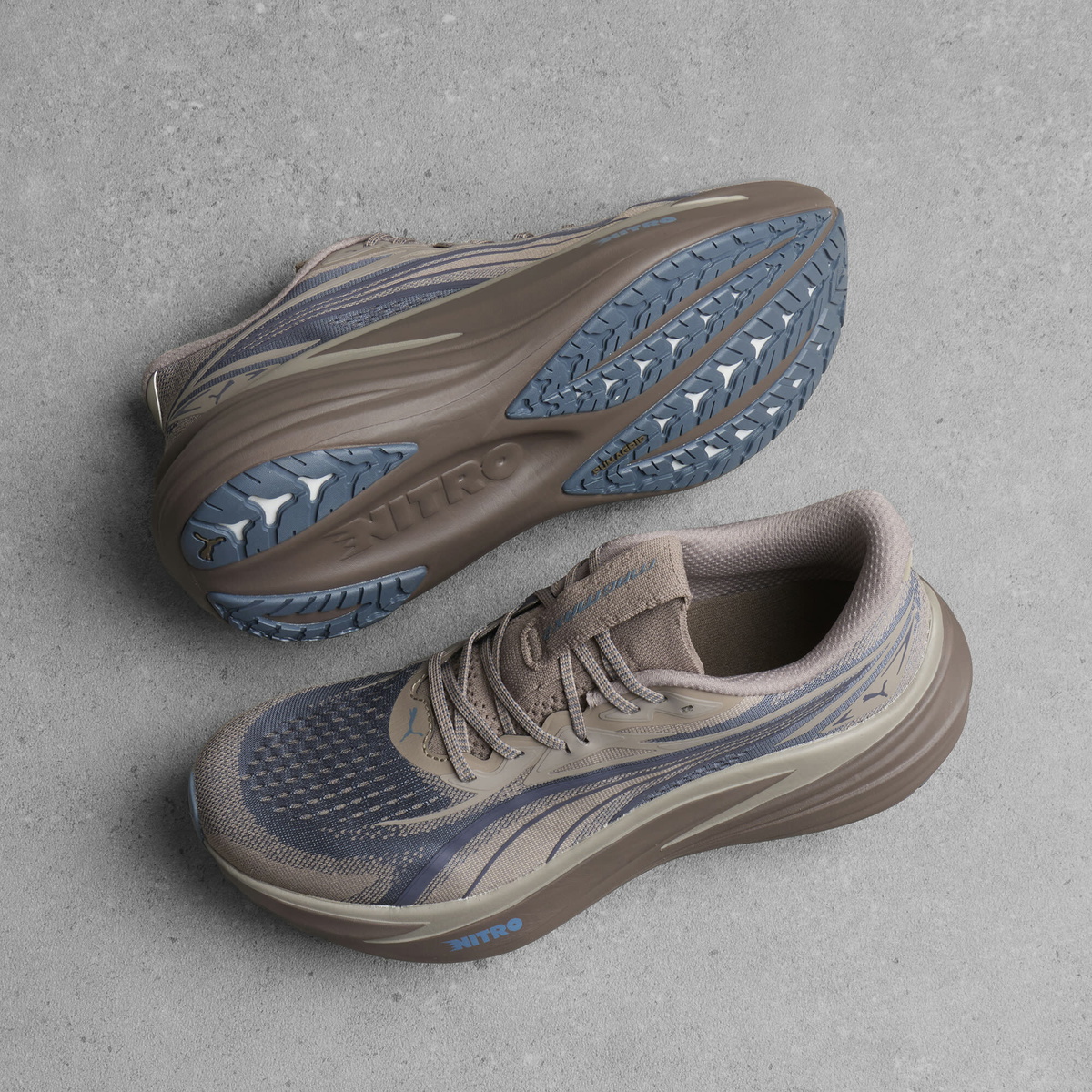 Puma Men's Magmax Nitro 2 Sneaker in Mouse Gray/Evening Blue