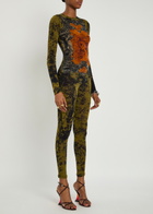 Jean Paul Gaultier Printed Mesh Catsuit Multicoloured