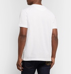 Fendi - Slim-Fit Velvet-Appliquéd Printed Cotton-Jersey T-Shirt - White