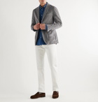 Boglioli - Kei Slim-Fit Unstructured Garment-Dyed Cotton-Velvet Blazer - Gray